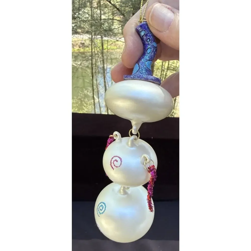 Midwest Of Cannon Falls Snowman Whimsical Christmas ornament -K2